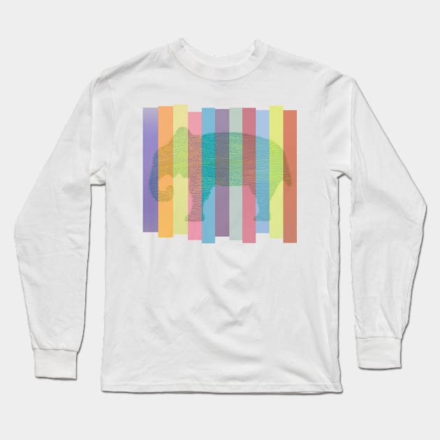 Color Elephant Long Sleeve T-Shirt by cinema4design